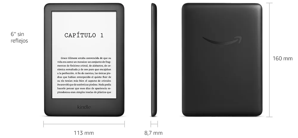 Medidas del nuevo Kindle básico