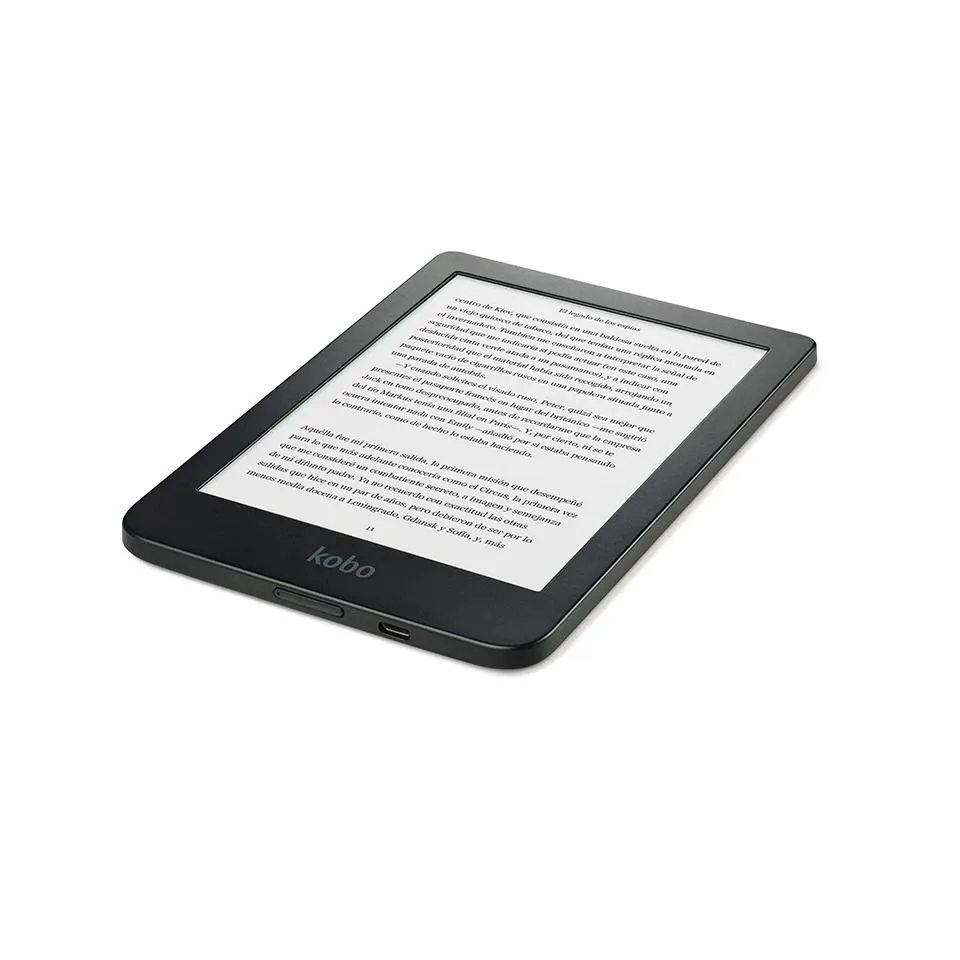 Imagen del Kobo Clara HD en forma lateral o posado.